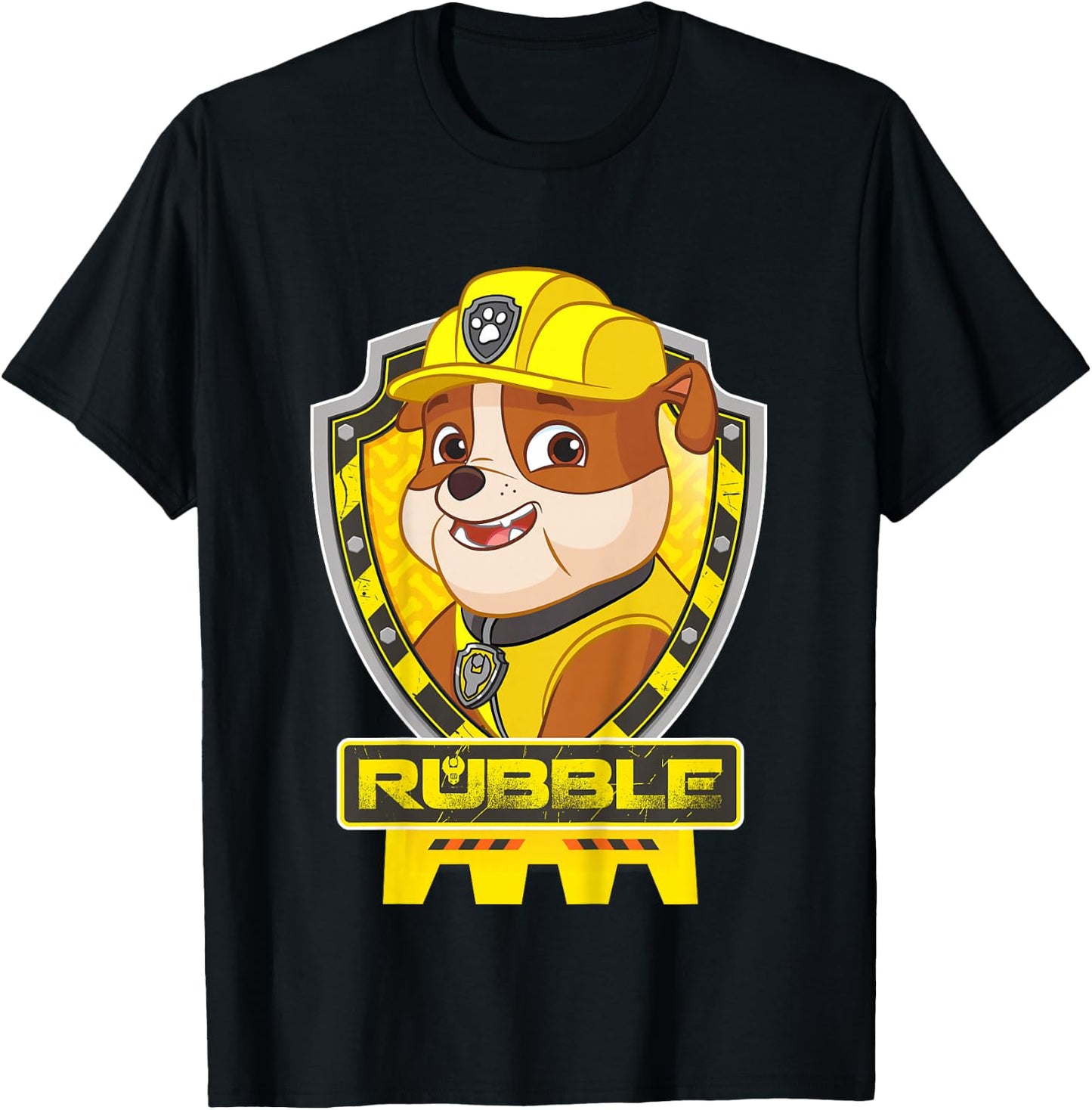 Paw Patrol Kids Rubble Adventurous Pup Bravery on Duty T-Shirt - T-Shirt | Black