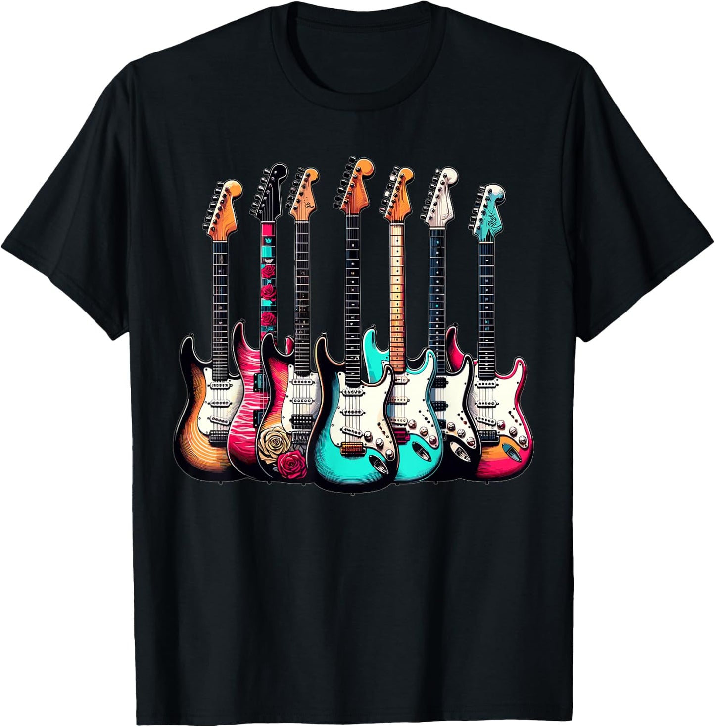 Guitars Guitarists Musican , Small, Black T-Shirt - T-Shirt | Black
