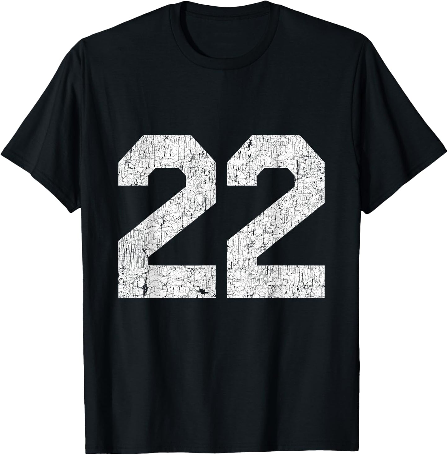 #22 Jersey Uniform Varsity Sports Number, 22nd Birthday T-Shirt - T-Shirt | Black