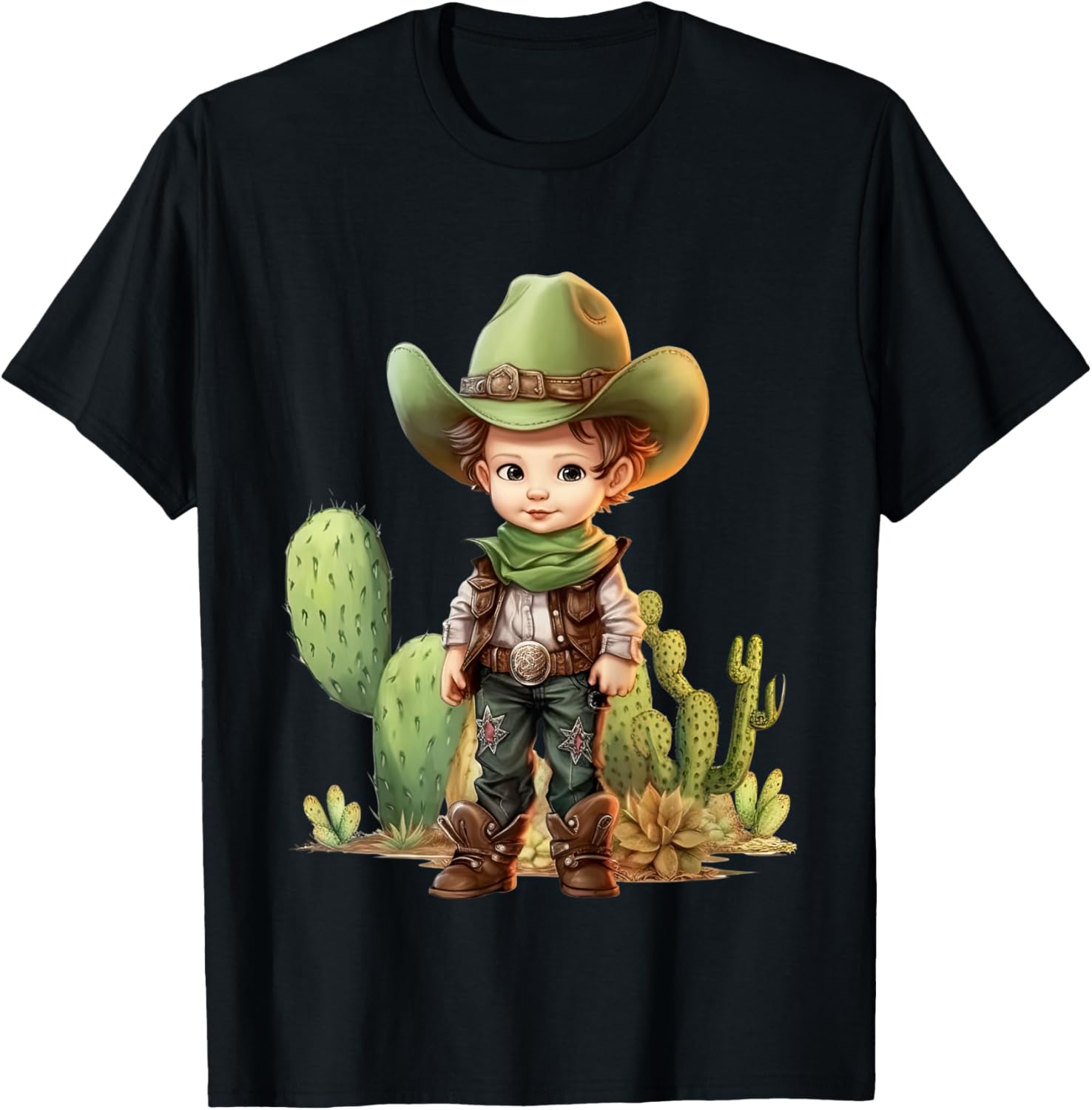 Kids Little Buckaroo Cowboy T-Shirt - T-Shirt | Black