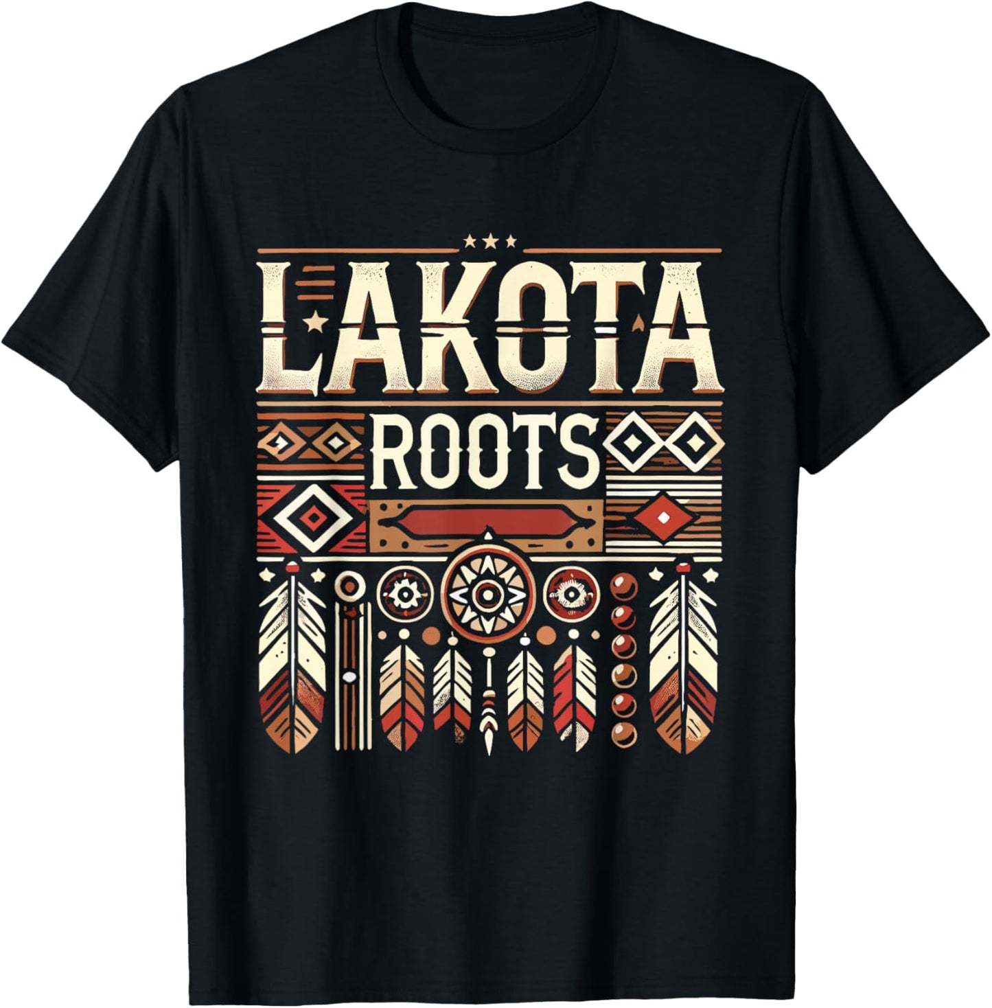 Lakota Roots Dakota Native American Indian Tribe Lakota T-Shirt - T-Shirt | Black