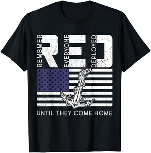 Remember Everyone Deployed Red Friday Soldier Military T-Shirt - T-Shirt | Black