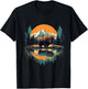 Buffalo Wildlife Animal Art Artwork Bison Savanna Nature T-Shirt - T-Shirt | Black