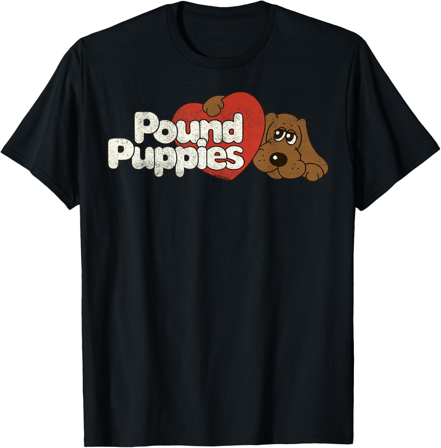 Pound Puppies Big Heart Vintage Logo T-Shirt - T-Shirt | Black