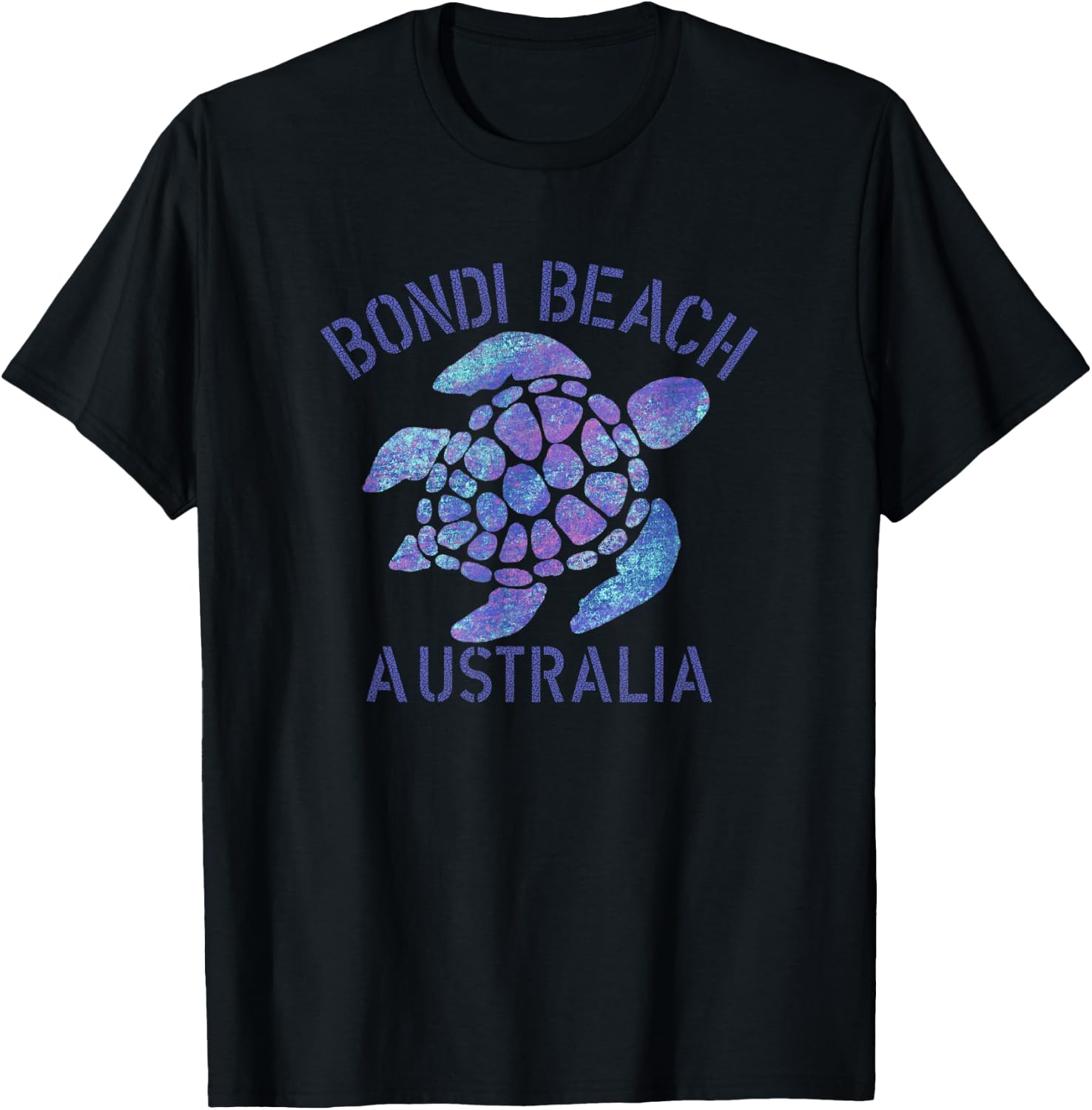 Bondi Beach, AUS Beach Design / Tribal Turtle Gift T-Shirt - T-Shirt | Black