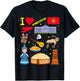 I love Kyrgyzstan. Hand drawn Kyrgyz Landmarks, flag and map T-Shirt - T-Shirt | Black