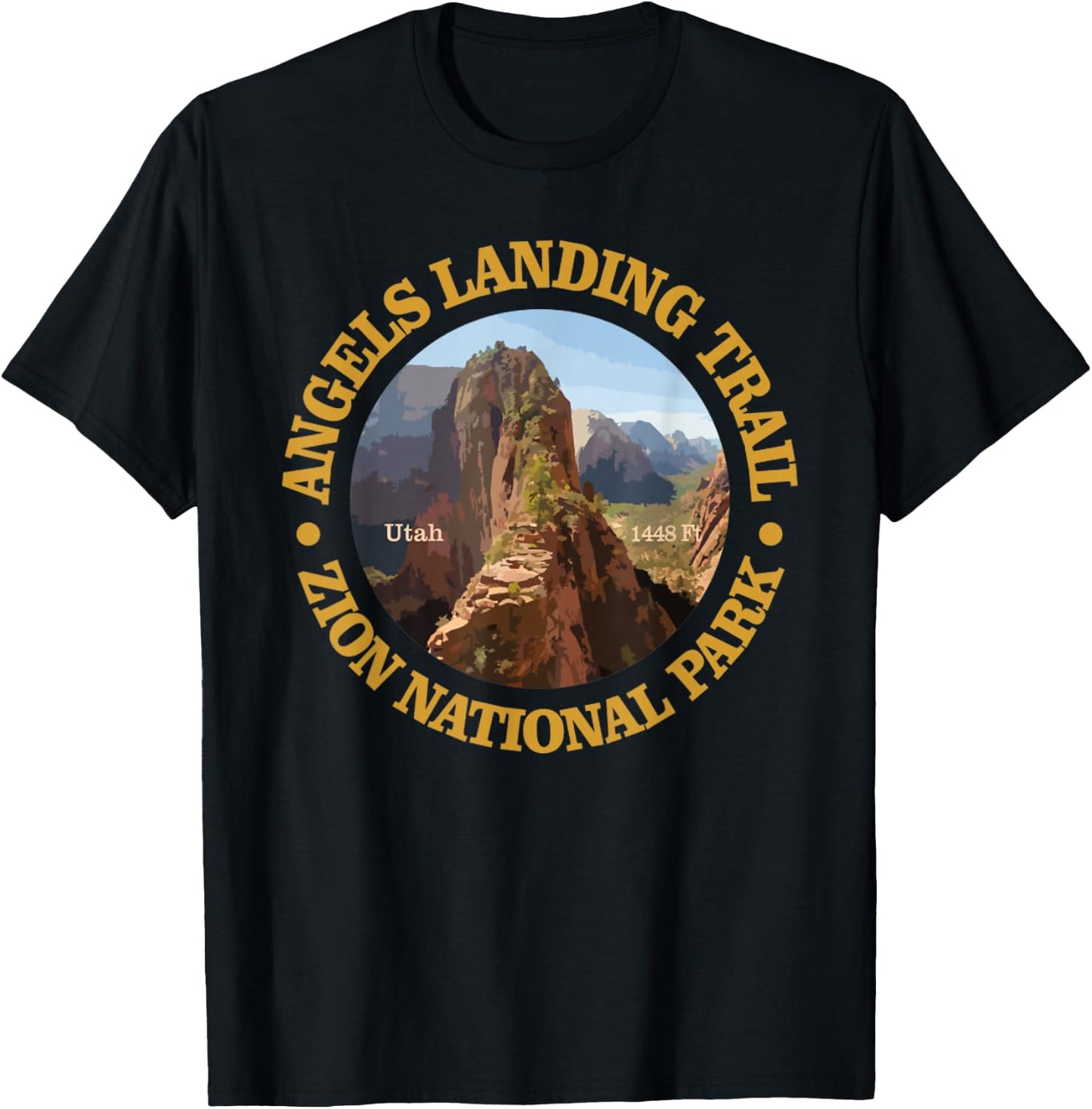Angels Landing Trail Funny Zion National Park Utah Adventure T-Shirt - T-Shirt | Black