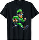 Leprechaun Playing Football St Patricks Day Sport Boys T-Shirt - T-Shirt | Black