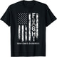 Brain Cancer Warrior US Flag T-Shirt - T-Shirt | Black