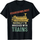 Ferroequinologist Trains Model Train Enthusiasts T-Shirt - T-Shirt | Black