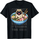 Funny Japanese Ramen Pug Noodles Kawaii Bowl Boys Girls Kids T-Shirt - T-Shirt | Black