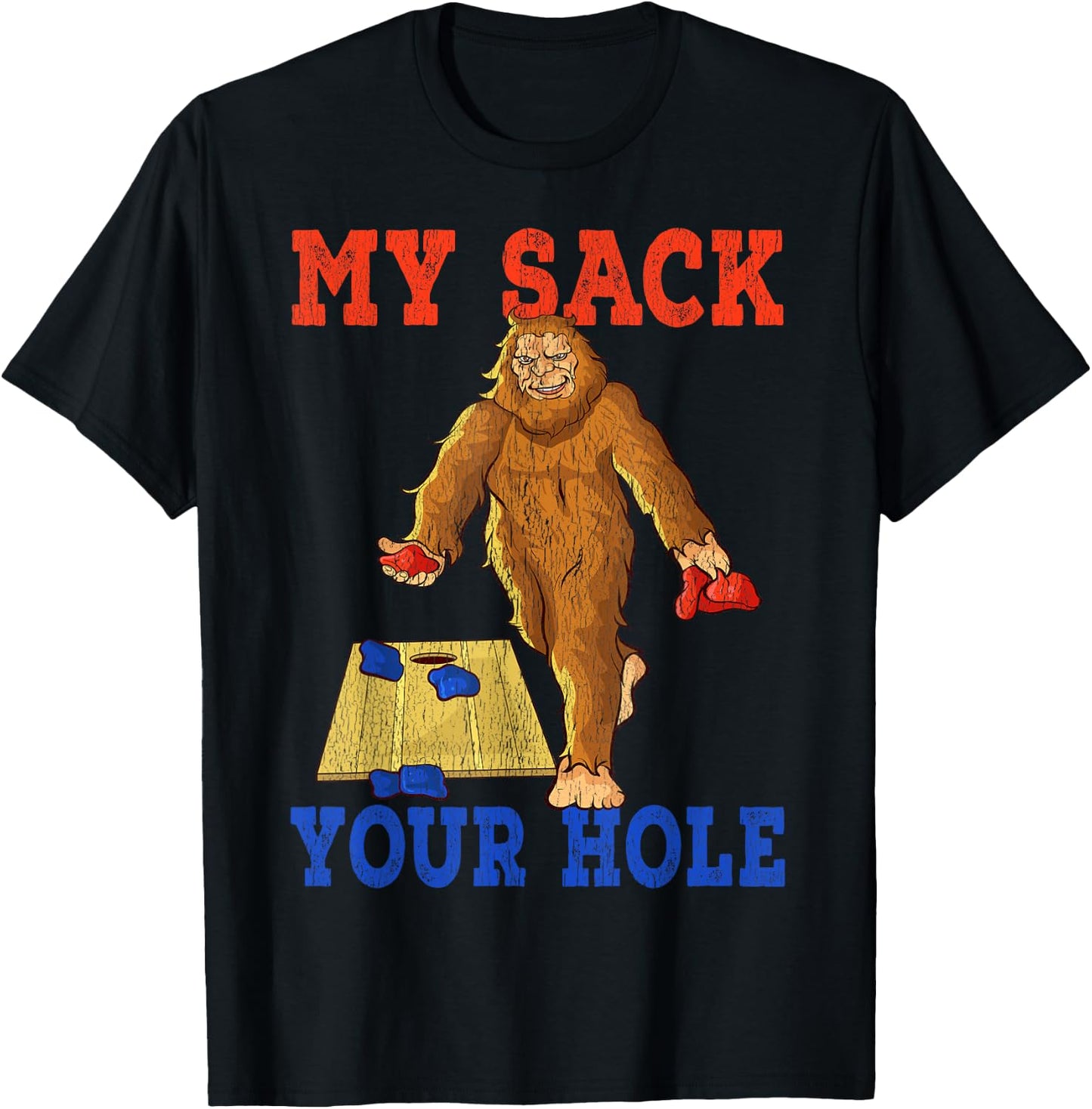 Cornhole Shirts for Teams Gifts Your Hole is My Goal T-Shirt - T-Shirt | Black
