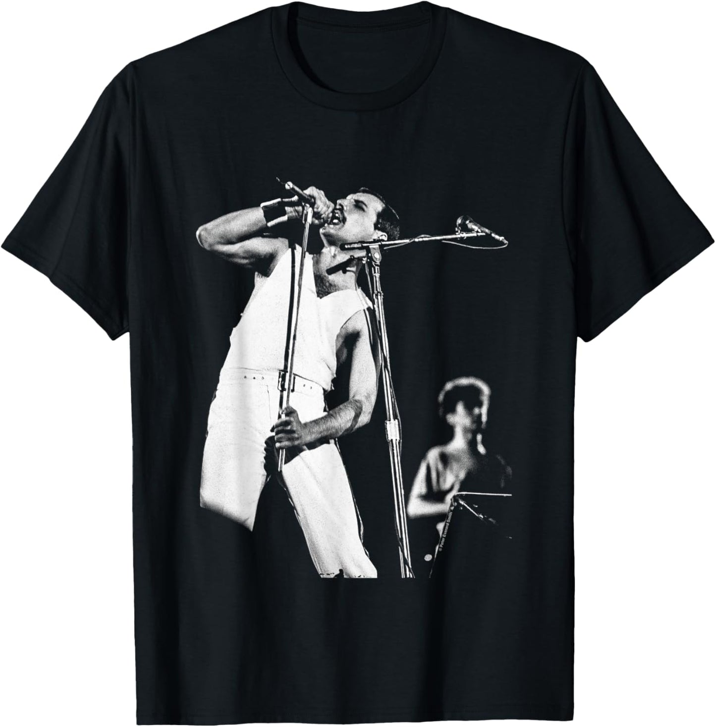 Freddie Mercury John Deacon Queen On Stage By Everard Smith T-Shirt - T-Shirt | Black