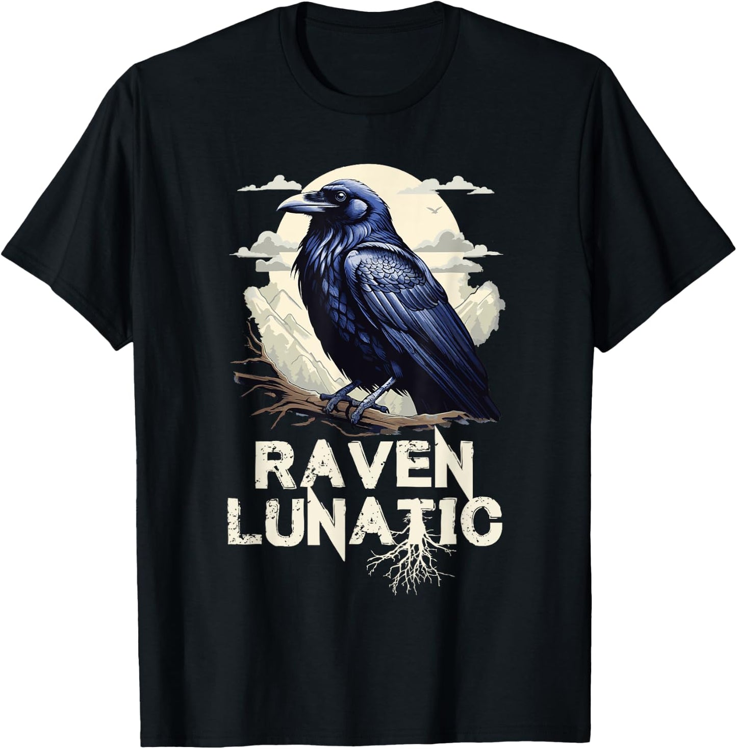 Moon Raven Lunatic Mythical Black Raven Costume Bird lover T-Shirt - T-Shirt | Black