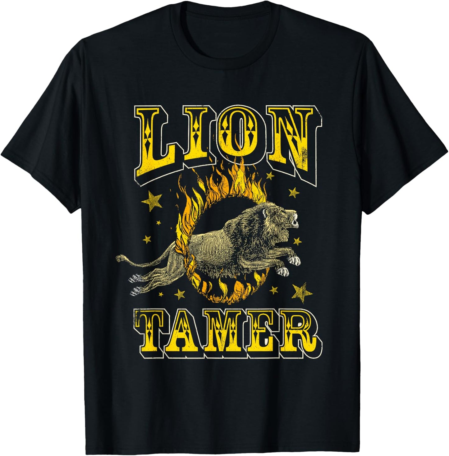 Circus Staff Lion Tamer Vintage Carnival Costume Theme Party T-Shirt - T-Shirt | Black