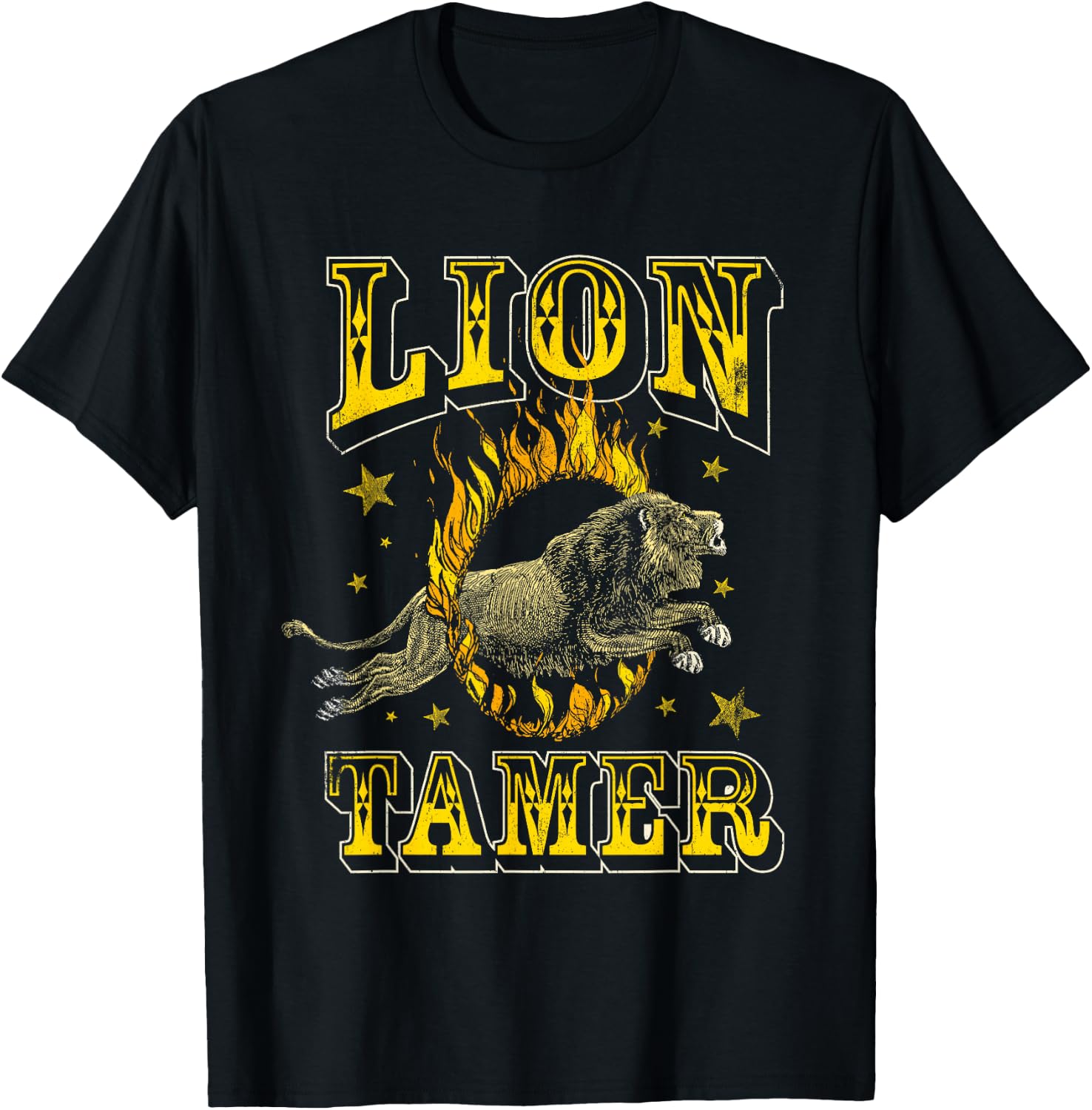 Circus Staff Lion Tamer Vintage Carnival Costume Theme Party T-Shirt - T-Shirt | Black