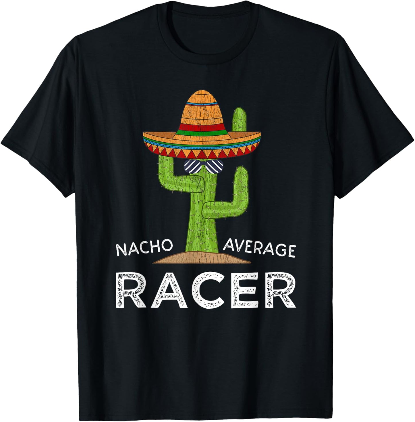 Cartba Racing Co. Fun Hilarious Racer Humor Saying | Nacho Average Racer Funny Racing - Black, -Adults, Kids, Short Sleeve, Cotton 60%, Polyester 40% T-Shirt - T-Shirt | Black