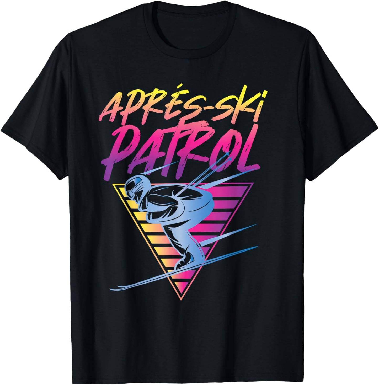 Retro Vintage 80s Apres Ski Patrol T-Shirt - T-Shirt | Black