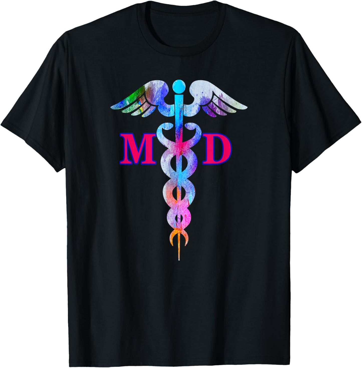 Medical Doctor MD Caduceus Symbol Medical Career Profession T-Shirt - T-Shirt | Black