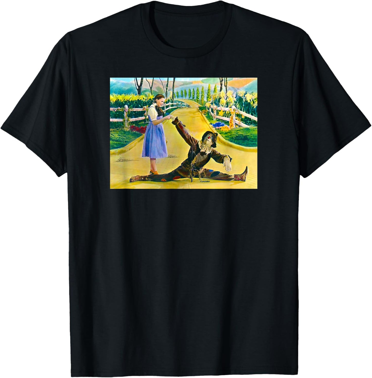 Land of Oz Dorothy Oz Scarecrow Vintage Wizard of OZ Poster T-Shirt - T-Shirt | Black