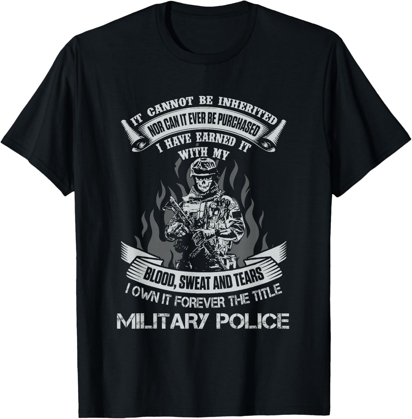 Own Forever The Title Military Police US Army Veteran MP T-Shirt - T-Shirt | Black