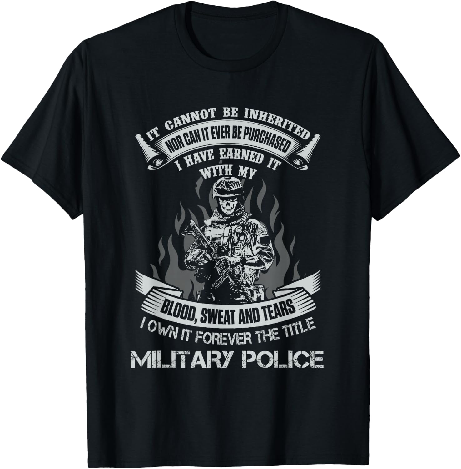 Own Forever The Title Military Police US Army Veteran MP T-Shirt - T-Shirt | Black