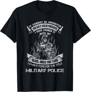 Own Forever The Title Military Police US Army Veteran MP T-Shirt - T-Shirt | Black