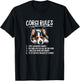 Funny Rules Napping Black Pembroke Tricolor Corgi Lover T-Shirt - T-Shirt | Black
