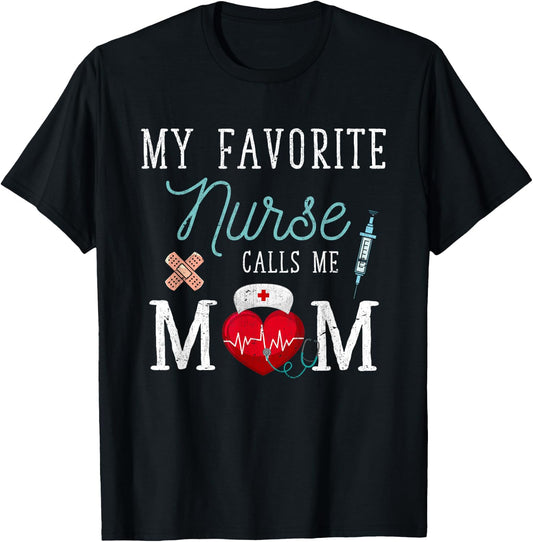 Meine Lieblings Pflegerin nennt mich Mama Krankenschwester [German Language] T-Shirt - T-Shirt | Black