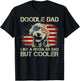 Doodle Dad Goldendoodle Regular Dad But Cooler American Flag T-Shirt - T-Shirt | Black