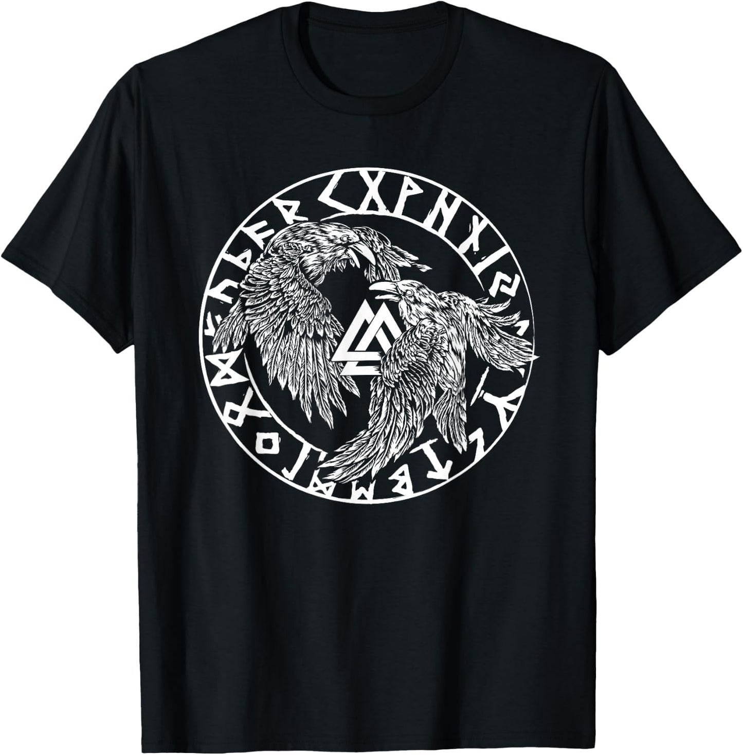 Huginn And Muninn - Hugin And Munin - Odin's Ravens T-Shirt - T-Shirt | Black