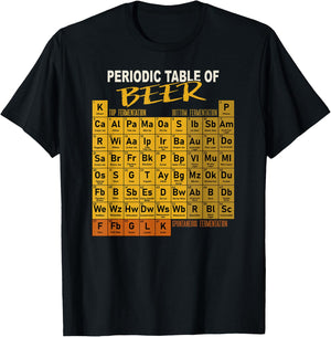 Periodic Table of Beer - Craft Beer Style Brewery T-Shirt - T-Shirt | Black
