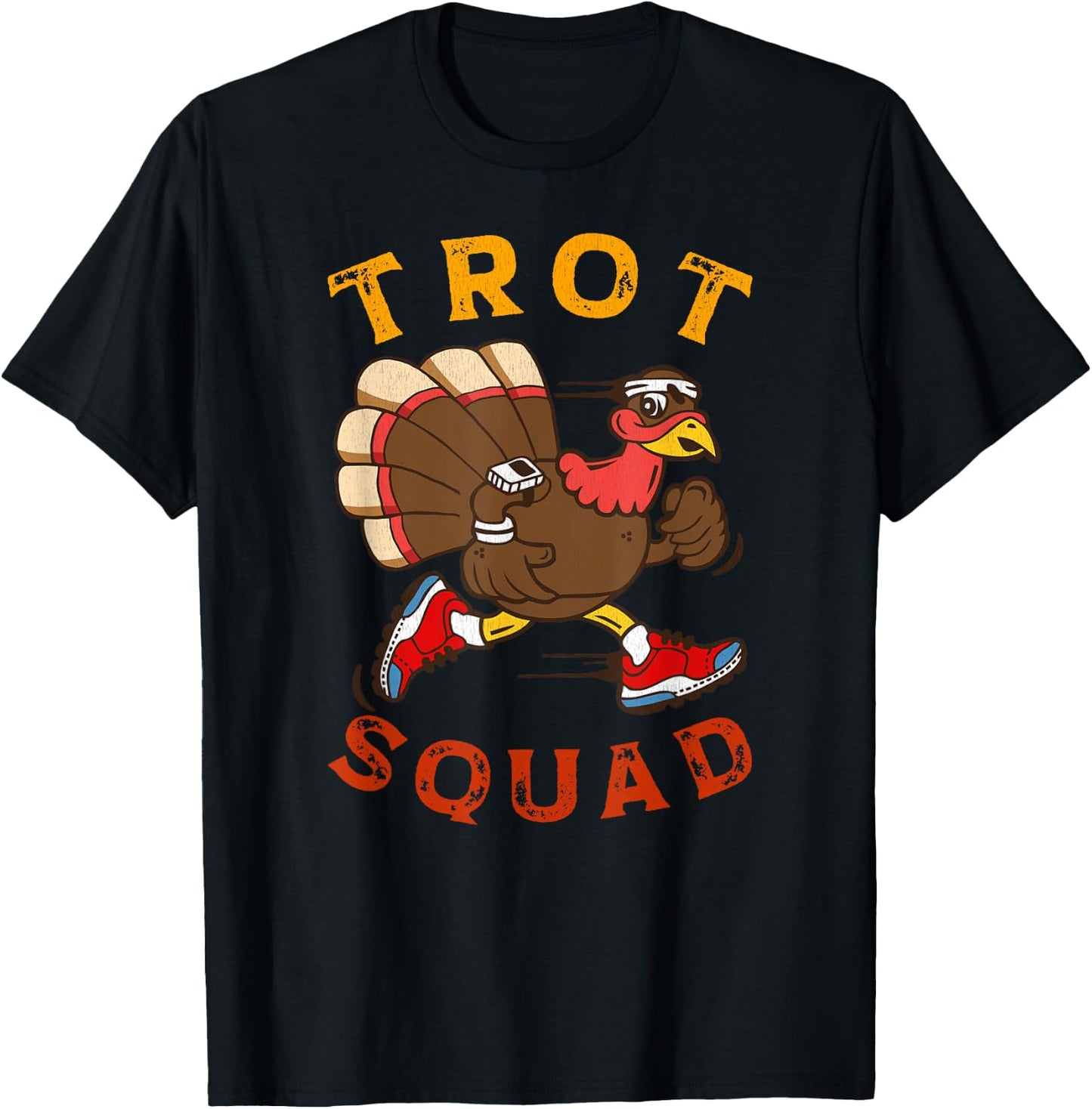 Trot Squad Shirt Thanksgiving Turkey Trot Costume T-Shirt - T-Shirt | Black