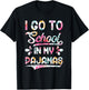 I Go To School In My Pajamas Home Online Virtual Floral Gift T-Shirt - T-Shirt | Black
