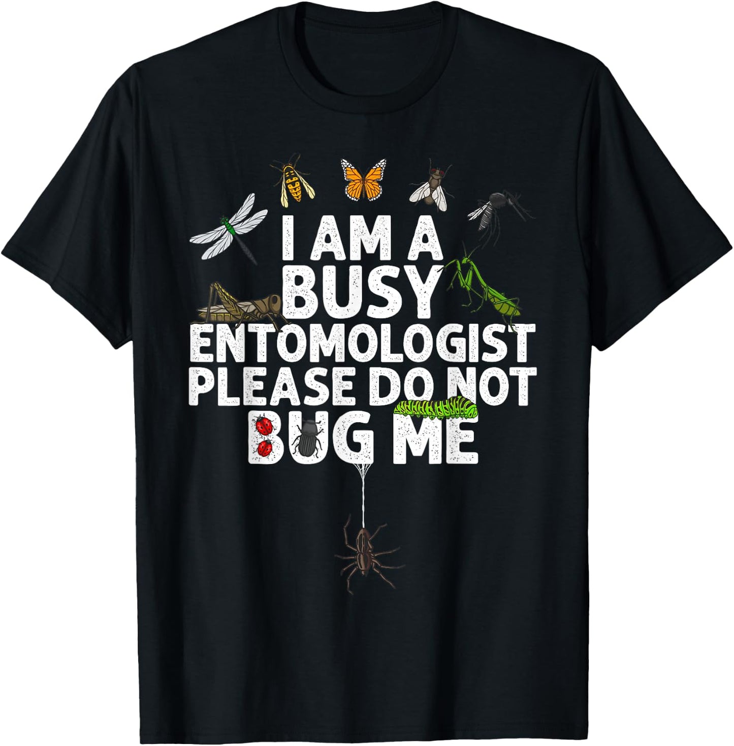 Funny Entomology Gift Women Boys Girls Bug Lovers T-Shirt - T-Shirt | Black