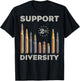 Support Diversity Bullet/Second Amendment Gun Rights Back T-Shirt - T-Shirt | Black
