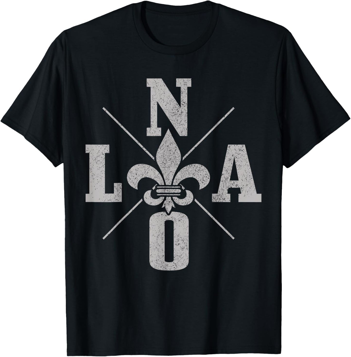 NOLA New Orleands Vintage Pride T-Shirt - T-Shirt | Black