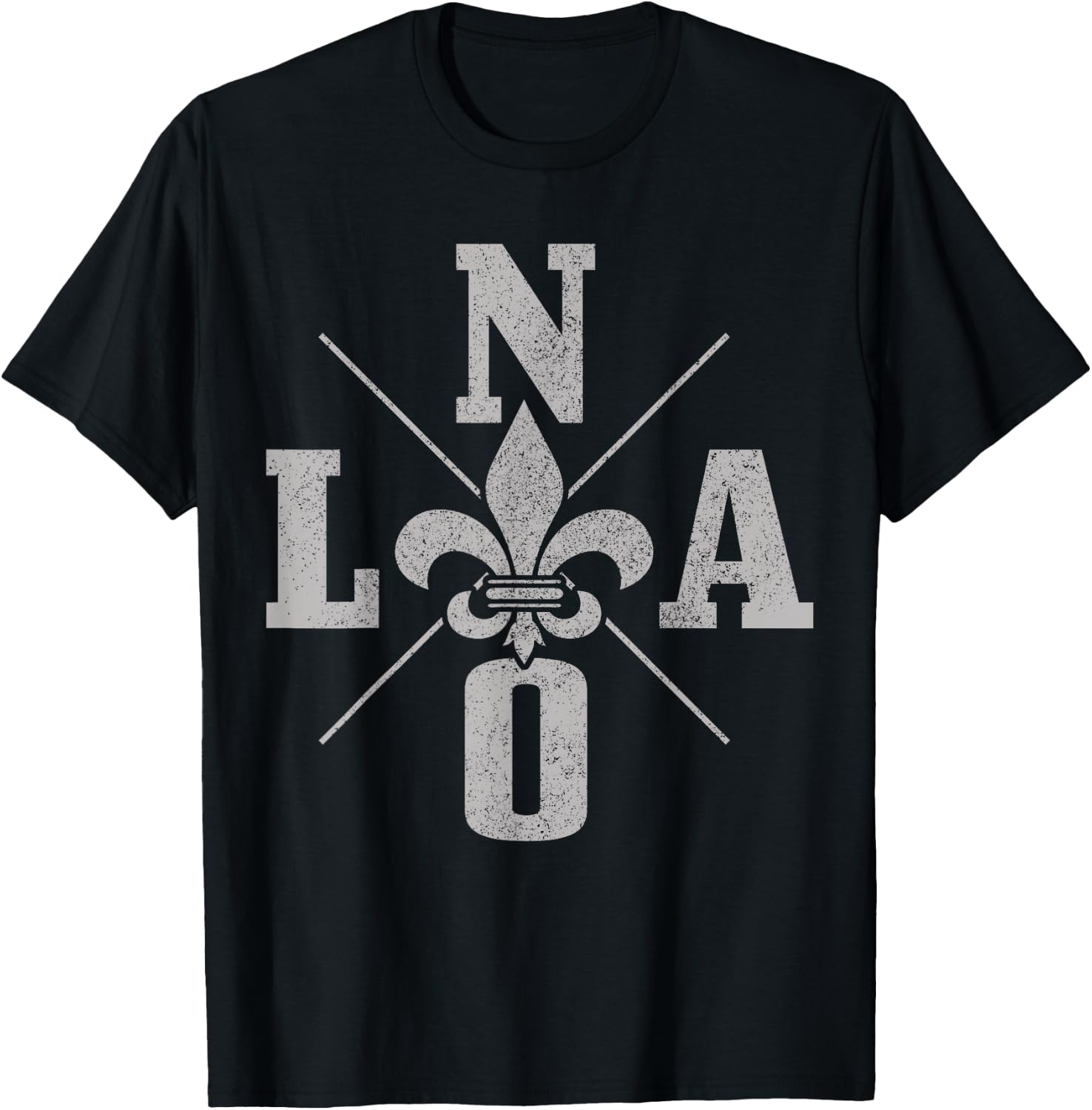 NOLA New Orleands Vintage Pride T-Shirt - T-Shirt | Black