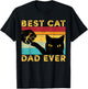 Best Cat Dad Ever Funny Cat Daddy Fist Bump Father's Day T-Shirt - T-Shirt | Black