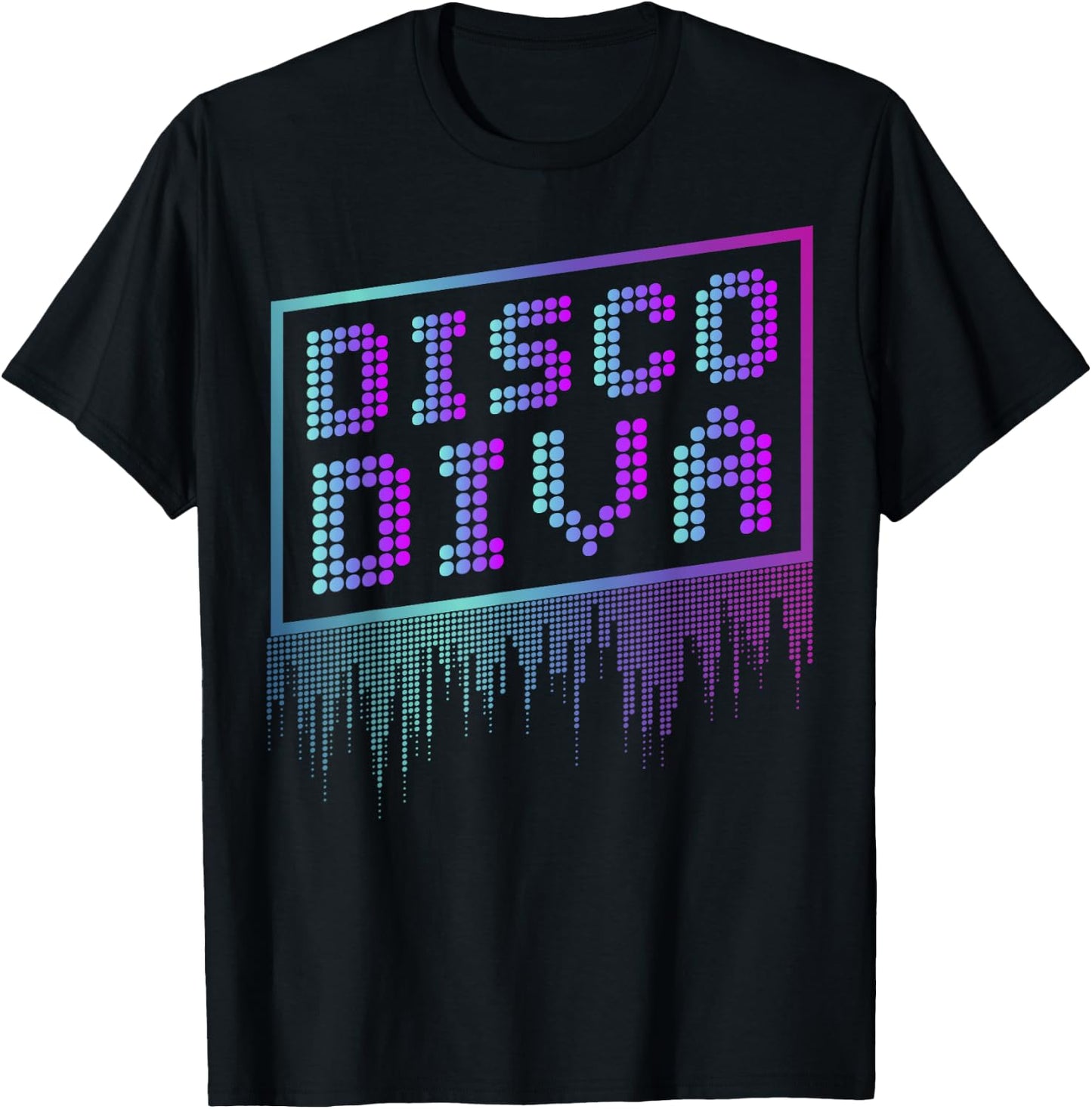 Disco Diva gift, Retro 70s gift, Vintage 80s design T-Shirt - T-Shirt | Black