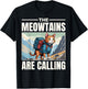 Funny Hiking Cat Mountain Lover Hiker Outdoors Hike T-Shirt - T-Shirt | Black