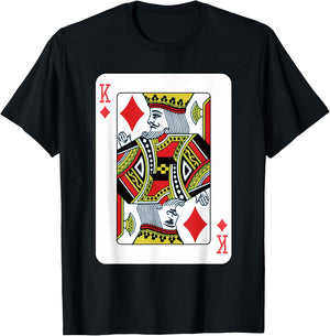 King of Diamonds Playing Card Poker T-Shirt - T-Shirt | Black