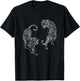 Vintage Tiger Aesthetic Tattoo Art Twin Tigers T-Shirt - T-Shirt | Black