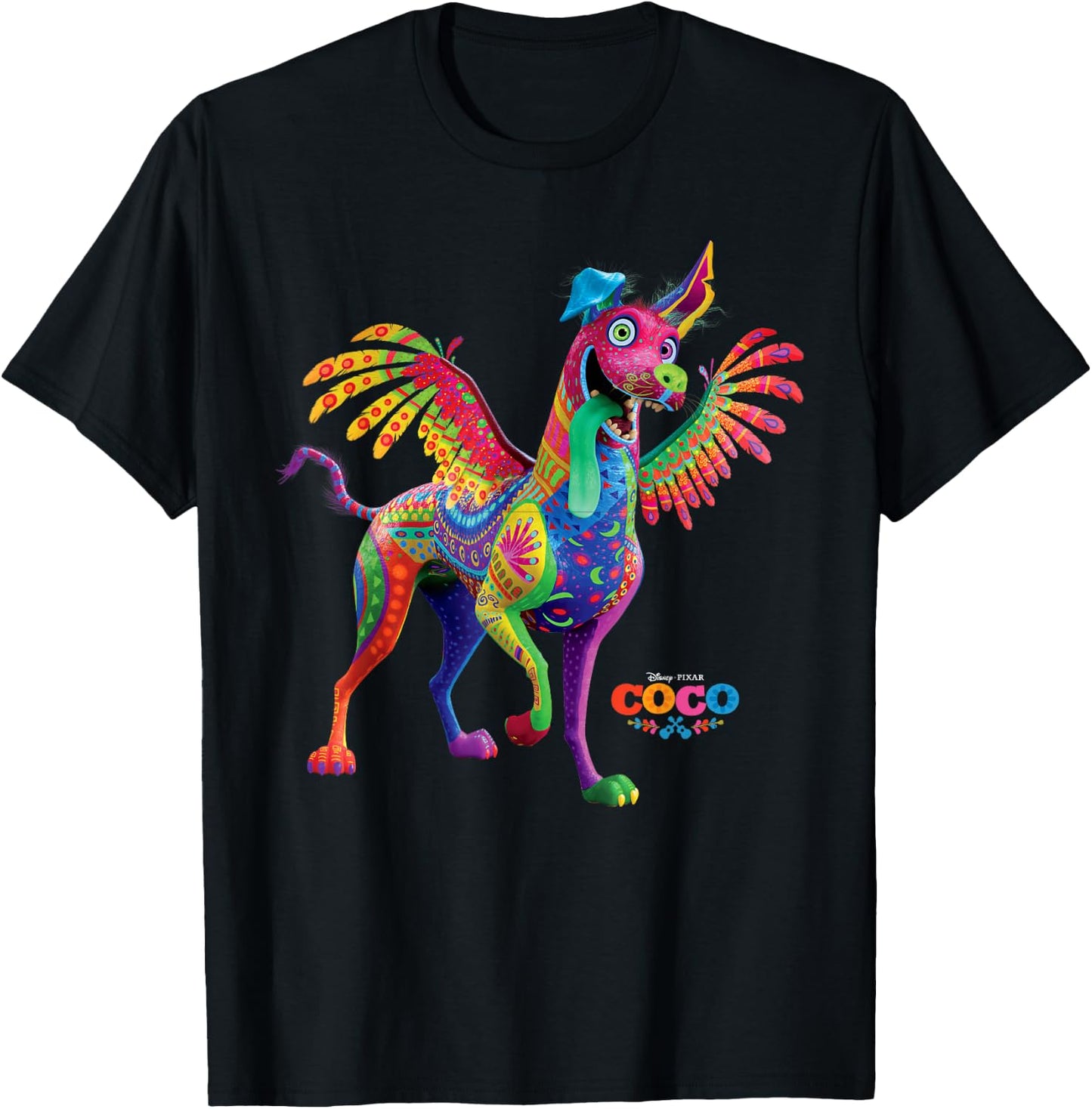 Disney Pixar Coco Dante Alebrije Spirit Animal T-Shirt - T-Shirt | Black