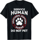 Service Dog Human Do Not Pet Funny Rescue Dog Owner Vintage T-Shirt - T-Shirt | Black