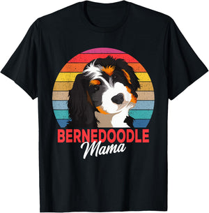 Bernedoodle Mama Dog Mom Owner Funny Gift T-Shirt - T-Shirt | Black