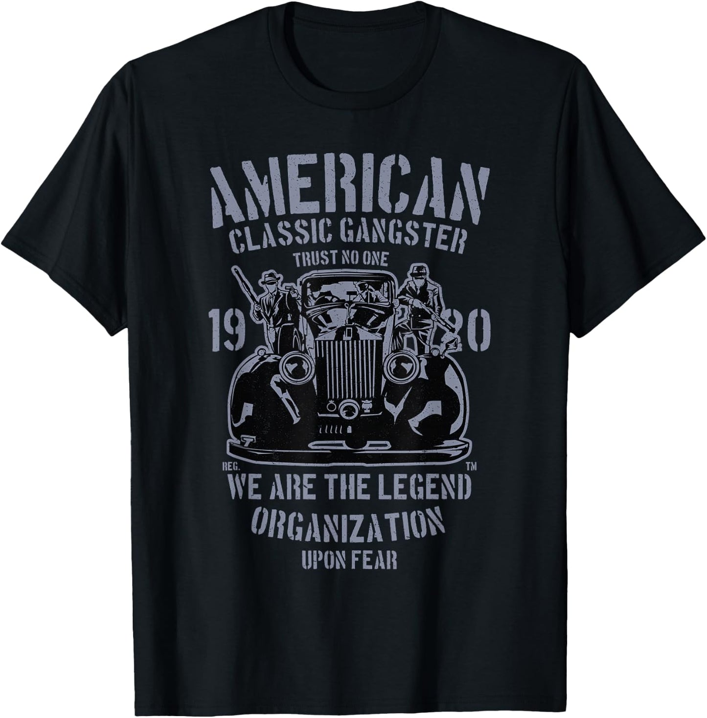 Vintage Classic American Mob Gangster - 1920s NYC T-Shirt - T-Shirt | Black