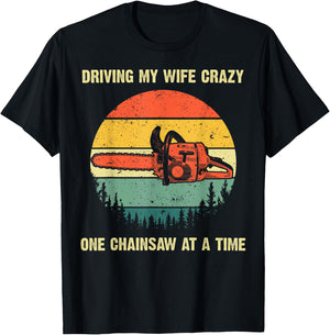 Funny Chainsaw Dad Lumberjack Arborist Tree Cutter T-Shirt - T-Shirt | Black