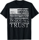 In God We Trust - Distressed Grunge American Flag USA Proud Women Men T-Shirt - T-Shirt | Black