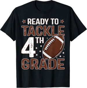 Ready To Tackle Fourth Grade First Day Of 4th Grade Boys T-Shirt - T-Shirt | Black
